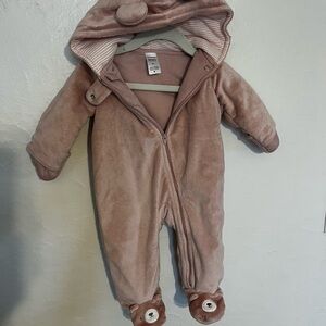 Carter's Soft Pink Hooded Footie